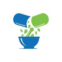 natuur Gezondheid kruiden geneeskunde logo vector