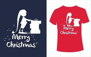 vrolijk Kerstmis t-shirt ontwerp met Kerstmis vector