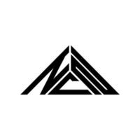 ncn brief logo creatief ontwerp met vector grafisch, ncn gemakkelijk en modern logo in driehoek vorm geven aan.