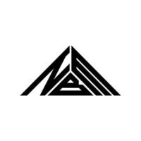 nbm brief logo creatief ontwerp met vector grafisch, nbm gemakkelijk en modern logo in driehoek vorm geven aan.