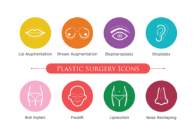 Plastic Chirurgie Pictogrammen vector