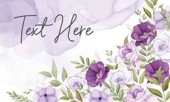 mooi bloemen achtergrond met Purper bloem decoratie vector