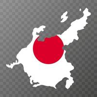 chubu kaart, Japan regio. vector illustratie