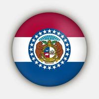 Missouri staat vlag. vector illustratie.