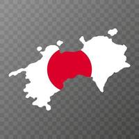 shikoku kaart, Japan regio. vector illustratie