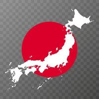Japan kaart met Regio's. vector illustratie