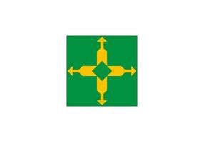 federaal wijk vlag, staat van Brazilië. vector illustratie.