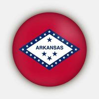 Arkansas staat vlag. vector illustratie.
