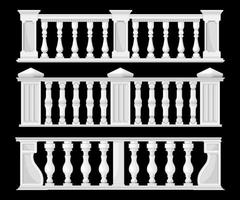 klassiek balusters zwart reeks vector