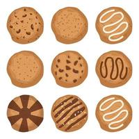 smakelijke koekjes geïsoleerd vector