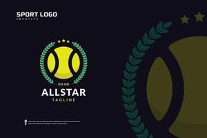 tennis academie club logo, tennis toernooi emblemen sjabloon. sport team insigne vector ontwerp