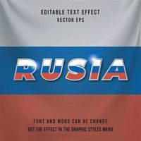 rusia vlag bewerkbare tekst effect vector