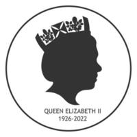 herdenking van de dood van koningin Elizabeth ii. vector illustratie.1