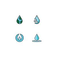 kleur waterdruppel pictogram pictogramserie vector