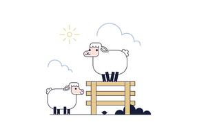 Gratis Schapen Vector