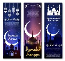 vector banners voor Ramadan kareem vakantie groet