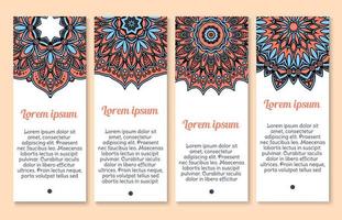 paisley patroon ornament vector banners reeks