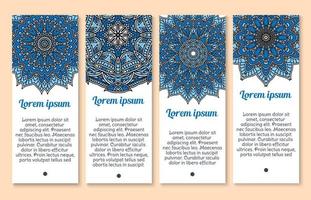 vector banners paisley of mandala ornamenten