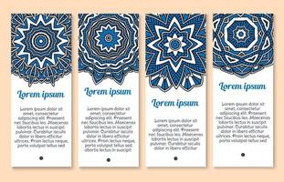 vector patroon paisley of mandala ornament banners