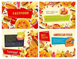 vector snel voedsel posters reeks voor restaurant