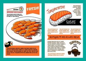 Japans keuken restaurant menu poster sjabloon vector