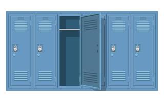 school blauwe locker vector