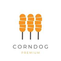 Corn dog tokkebi hotang gemakkelijk vector illustratie logo