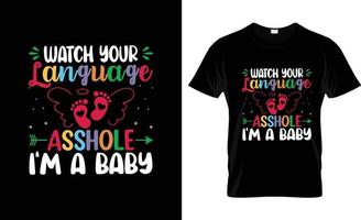 baby t-shirt ontwerp, baby t-shirt leuze en kleding ontwerp, baby typografie, baby vector, baby illustratie vector