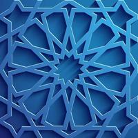 Islamitisch ornament vector , Perzisch motieff . 3d Ramadan Islamitisch ronde patroon elementen . meetkundig circulaire sier- Arabisch symbool vector . blauw achtergrond
