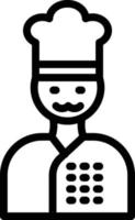 chef-kok pictogramstijl vector
