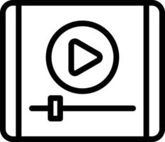 pictogramstijl videospeler vector