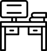 pictogramstijl bureau vector