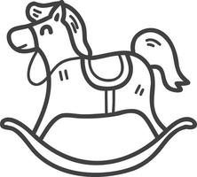 hand- getrokken pony of paard pop illustratie vector