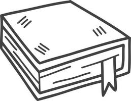 hand- getrokken schattig houdende boek illustratie vector