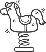 hand- getrokken pony of paard pop illustratie vector