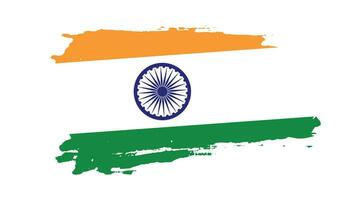 hand- verf professioneel abstract Indië vlag vector