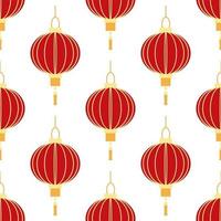 Chinese naadloos patroon met feng shui papier lantaarn vector