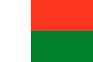 vlag van Madagascar. symbool van onafhankelijkheid dag, souvenir sport spel, knop taal, icoon. vector