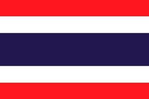 vlag van Thailand. symbool van onafhankelijkheid dag, souvenir voetbal spel, knop taal, icoon. vector