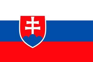 vlag van Slowakije. symbool van onafhankelijkheid dag, souvenir voetbal spel, knop taal, icoon. vector