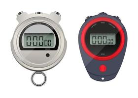 digitale stopwatch set geïsoleerd vector