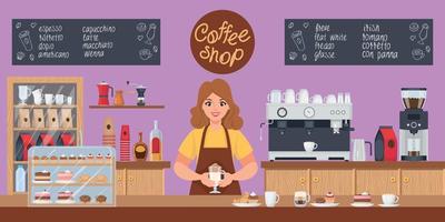 koffie winkel samenstelling vector