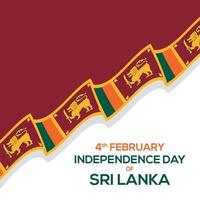 nationaal dag sri lanka in vlak ontwerp stijl vector