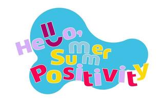 belettering Hallo zomer positiviteit vector