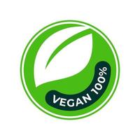 veganistisch of biologisch voedsel Product etiket sticker voor voedsel of kunstmatig etikettering vector