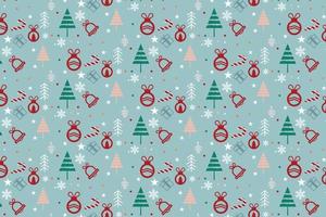 winter naadloos patroon met Kerstmis bomen, net bossen Aan achtergrond. oppervlakte ontwerp voor inpakken, cadeaupapier, textiel, kleding stof, papier en plakboek behang vector