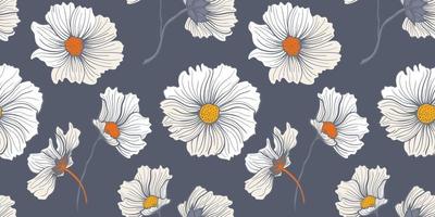 zomer wit madeliefje bloemen voor naadloos patroon vector