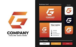 eerste g branding set vector