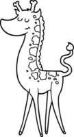 lijn tekening tekenfilm giraffe vector