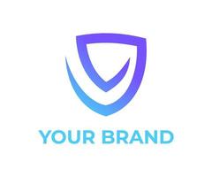 schild veiligheid controleren logo icoon. bescherming logo ontwerp vlak stijl. geschikt voor bedrijf veiligheid vector